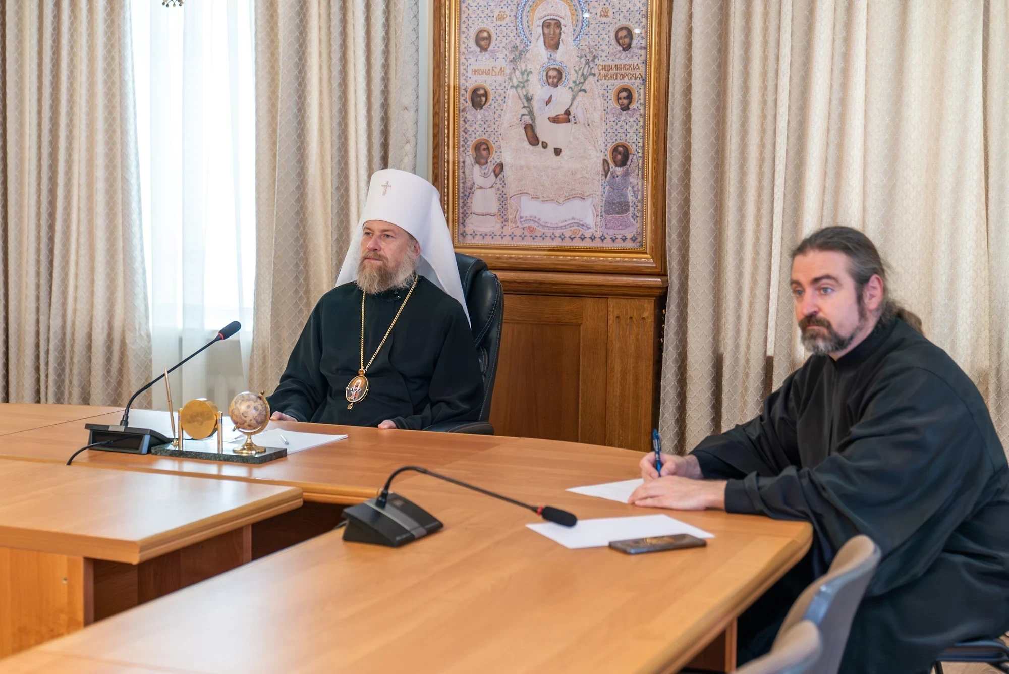 Митрополит Воронежский и Лискинский Леонтий в формате видеоконференции принял участие в заседании Бюро президиума ВРНС